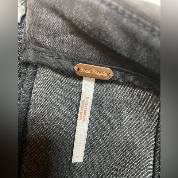 Free people  Color blocked denim Mini Skirt Grey Size 4 - Picture 3 of 7